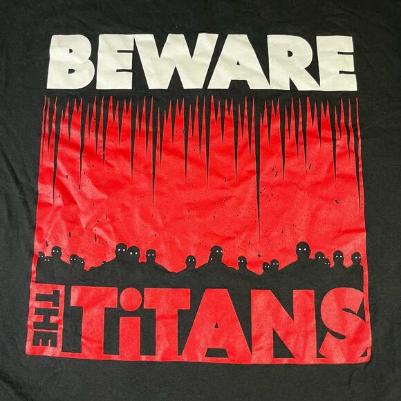SIM Beware The Titans Black T Shirt Mens Sz L New - Picture 2 of 5
